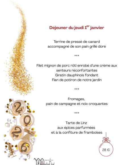 Menu du 1er janvier