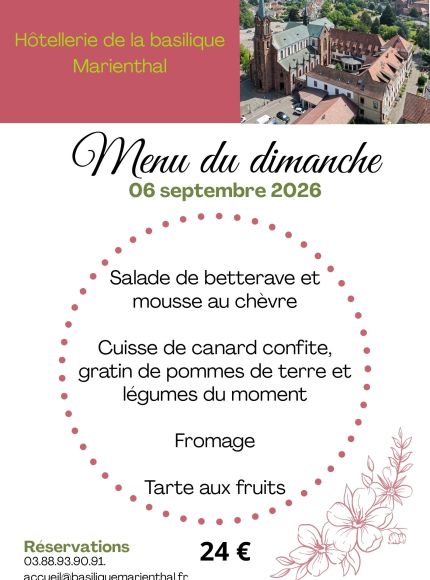 Menu du dimanche