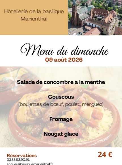 Menu du dimanche