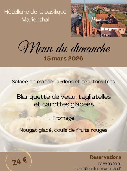 Menu du dimanche