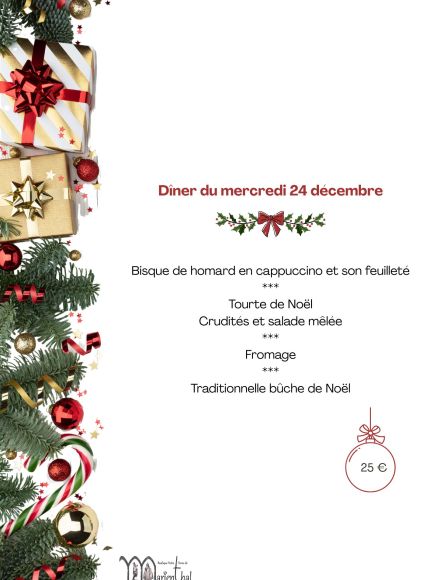 Menu du 24 décembre