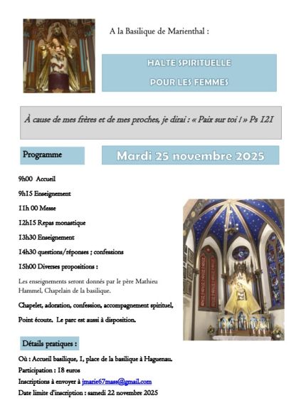 Halte spirituelle pour les femmes