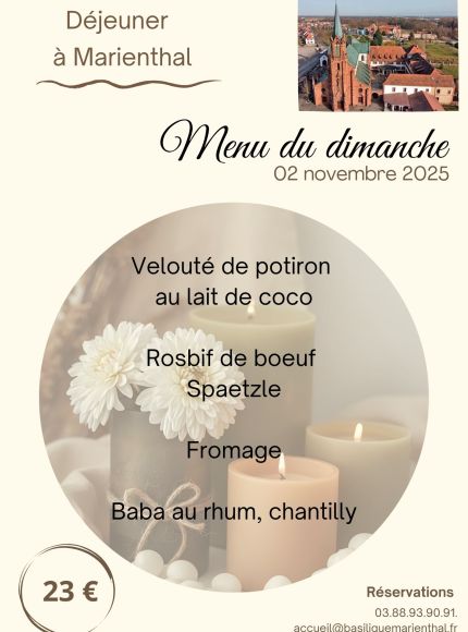 Menu du dimanche
