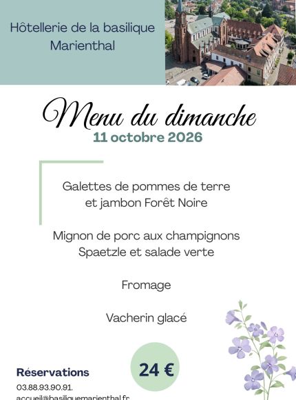 Menu du dimanche
