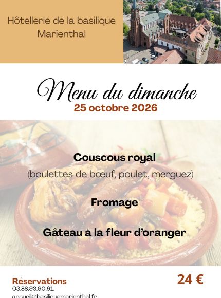 Menu du dimanche