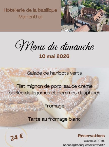 Menu du dimanche 10