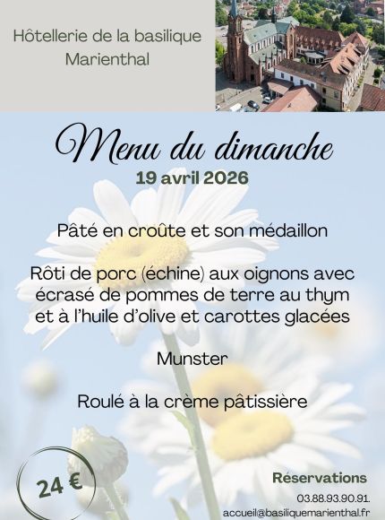 Menu du dimanche