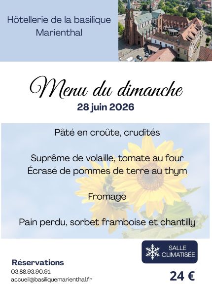 Menu du dimanche