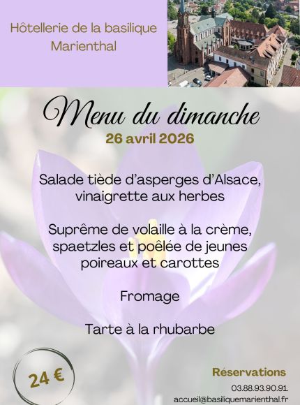 Menu du dimanche