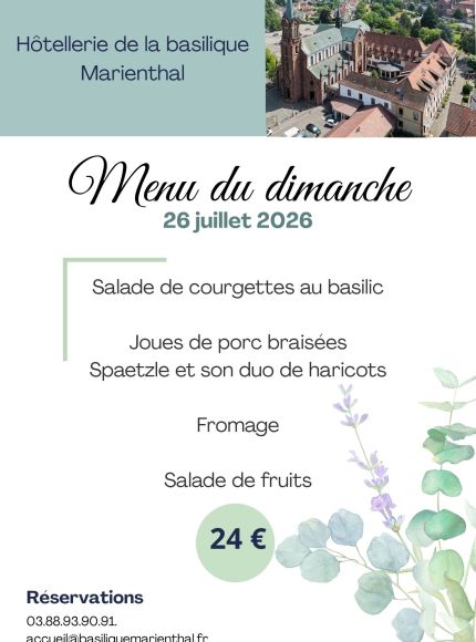 Menu du dimanche