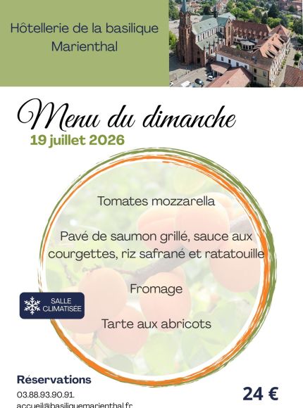 Menu du dimanche 19