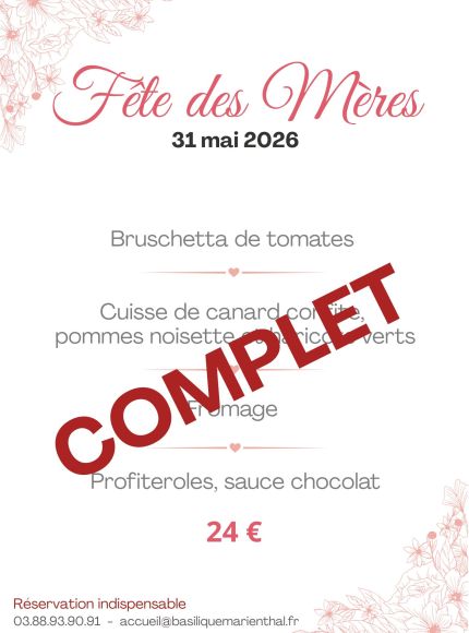 Menu de Fête des Mères