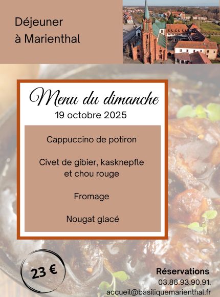 Menu du dimanche