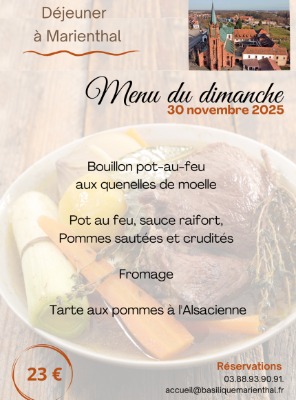 Menu du dimanche