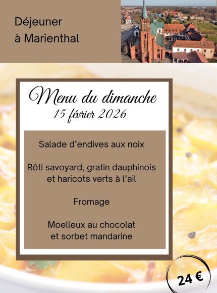 Menu du dimanche