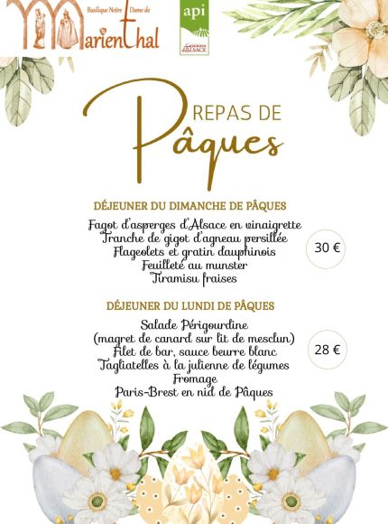 Menus de Pâques